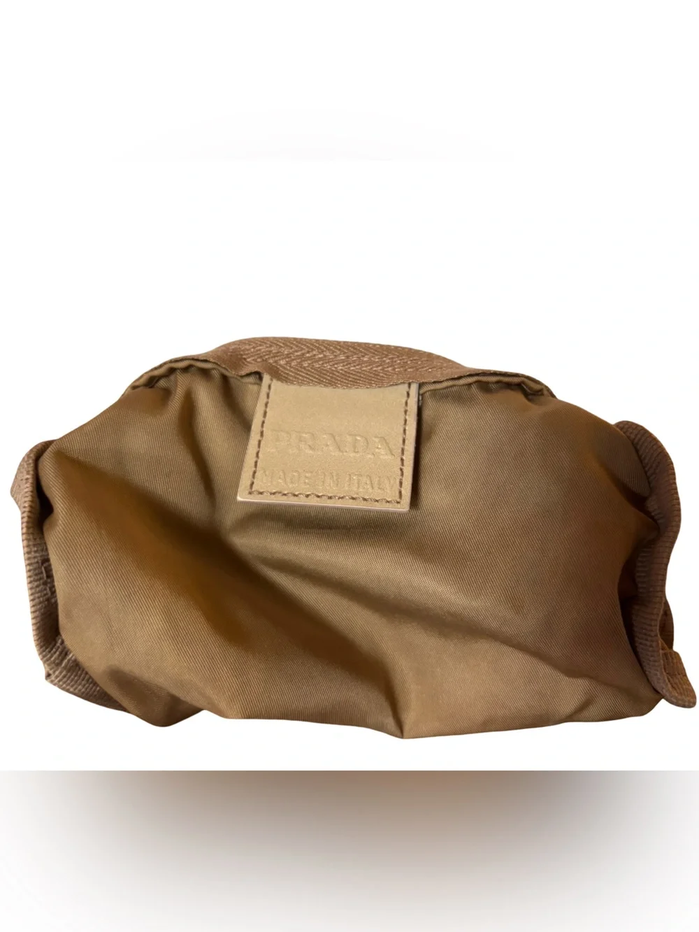 Authentic Prada Tessuto Nylon Zip Pouch Cosmetic Case Vela w/Card